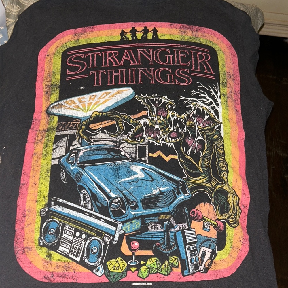 Stranger Things Graphic T-Shirt - Black